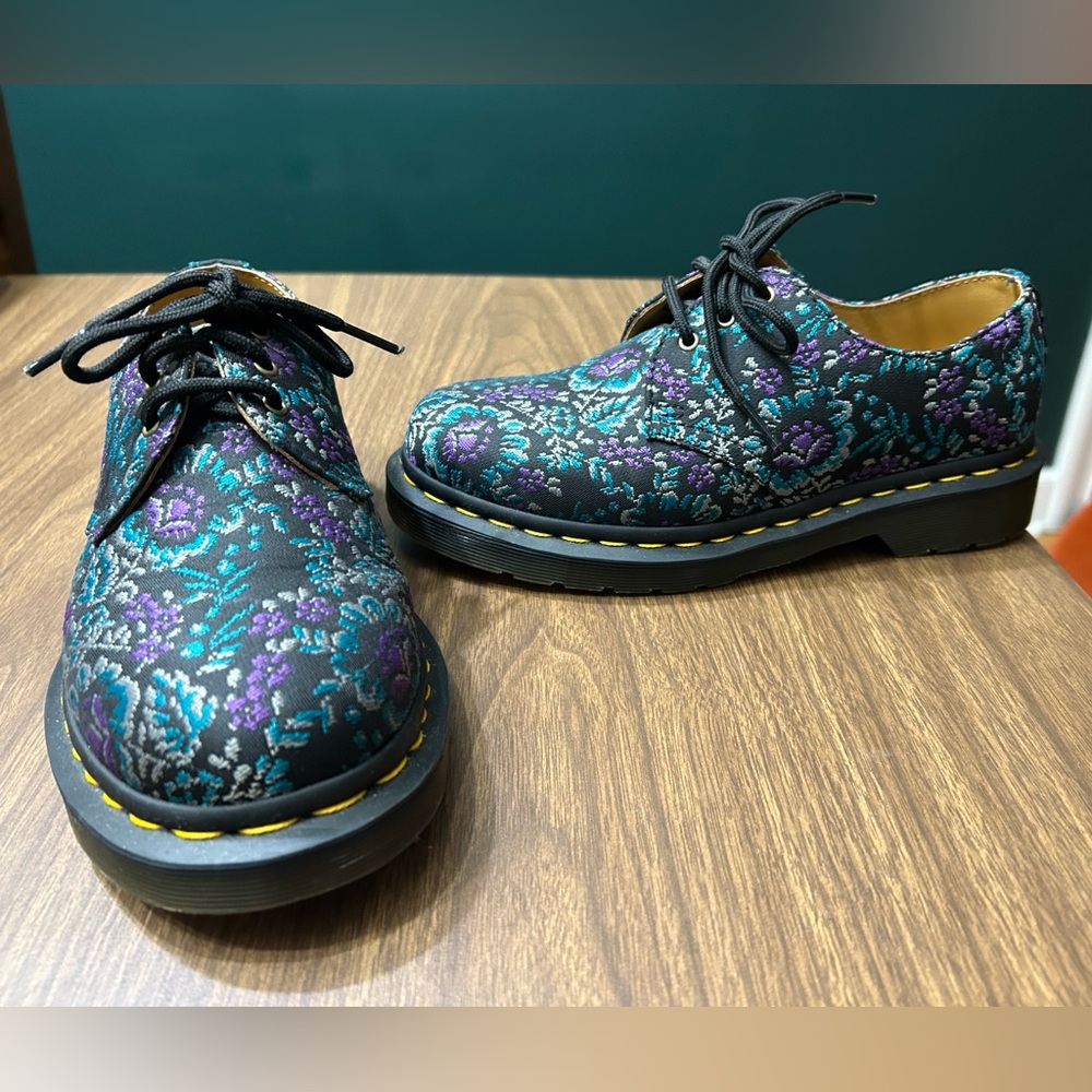 Floral Patterned doc marten Oxford shoes